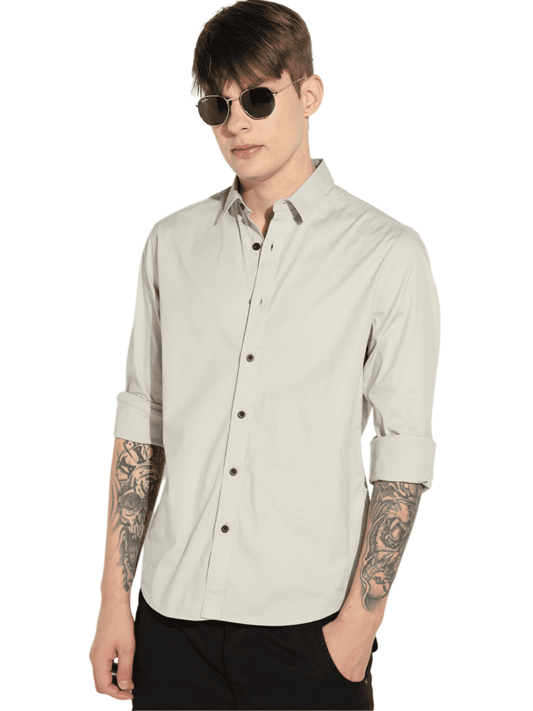 Lightweight Poplin Stretch Regular Fit Shirt