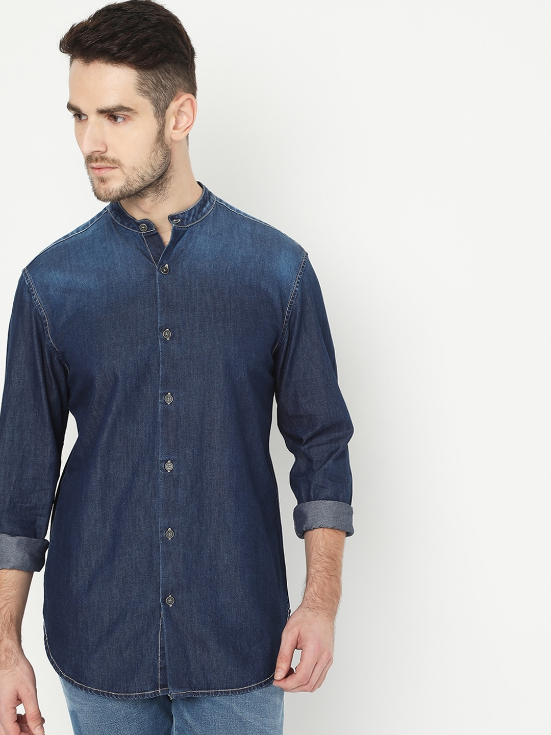Men's Denim Shirts Long Sleeve Suede Color Block Button Lapel Wash Tops  Fashion Casual Slim Fit Western Basic Oxford Shirt - Walmart.com