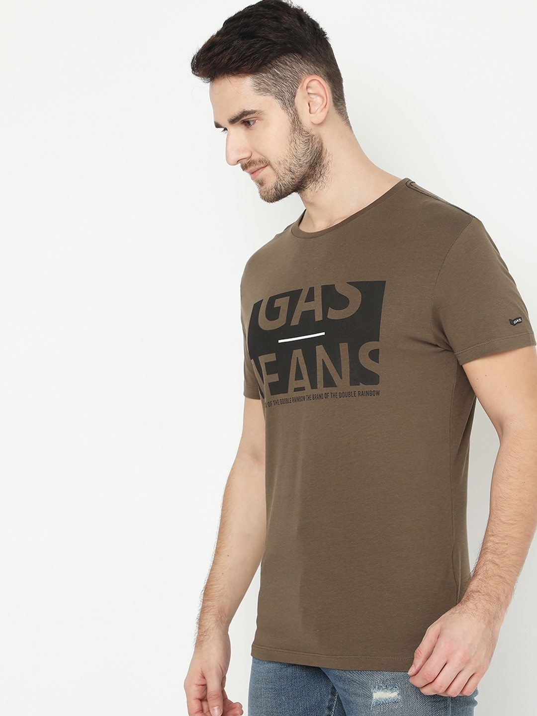 Scuba Brand Print Slim Fit Crew-Neck T-shirt