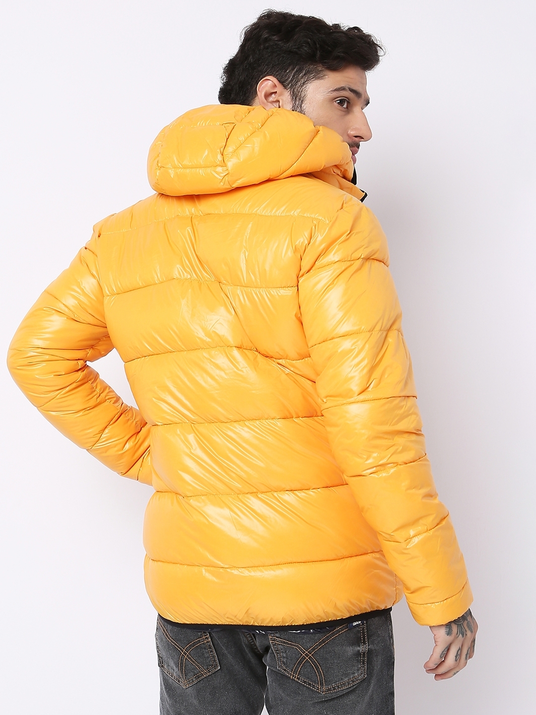 Regular Fit Lightweight puffer jacket - Dark yellow - Men | H&M