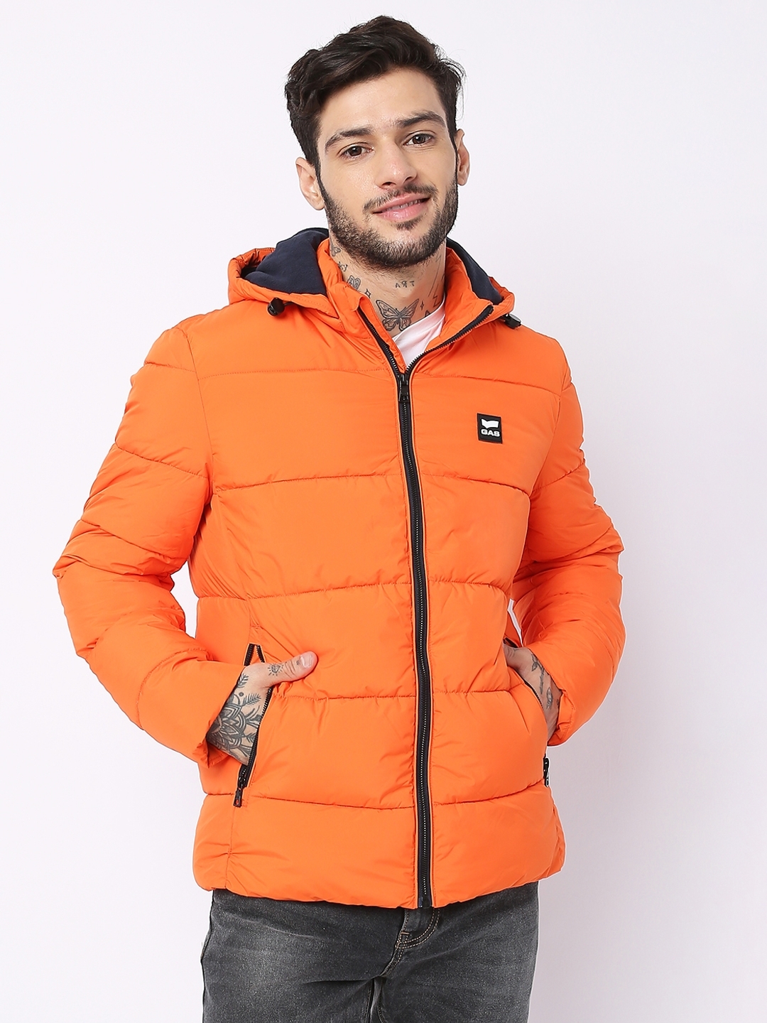 Men zip cheap up hooded jacket