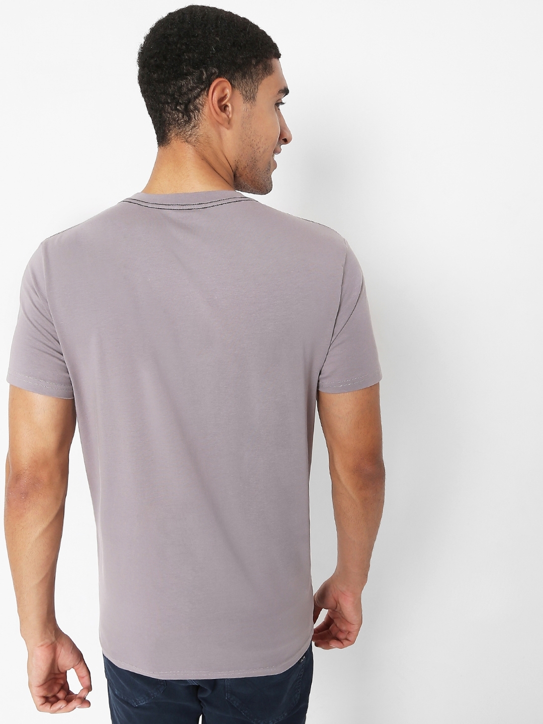 Printed Slim Fit Crew-Neck Cotton T-shirt