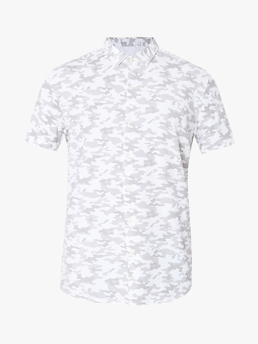 Camouflage Print Slim Fit Shirt