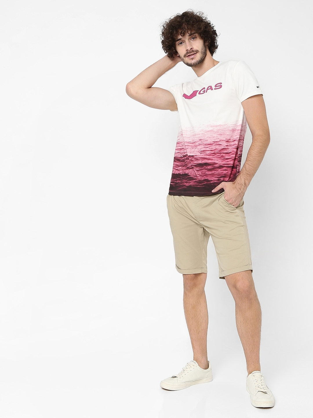 Scuba Wave Logo Print Crew-Neck Slim Fit T-shirt