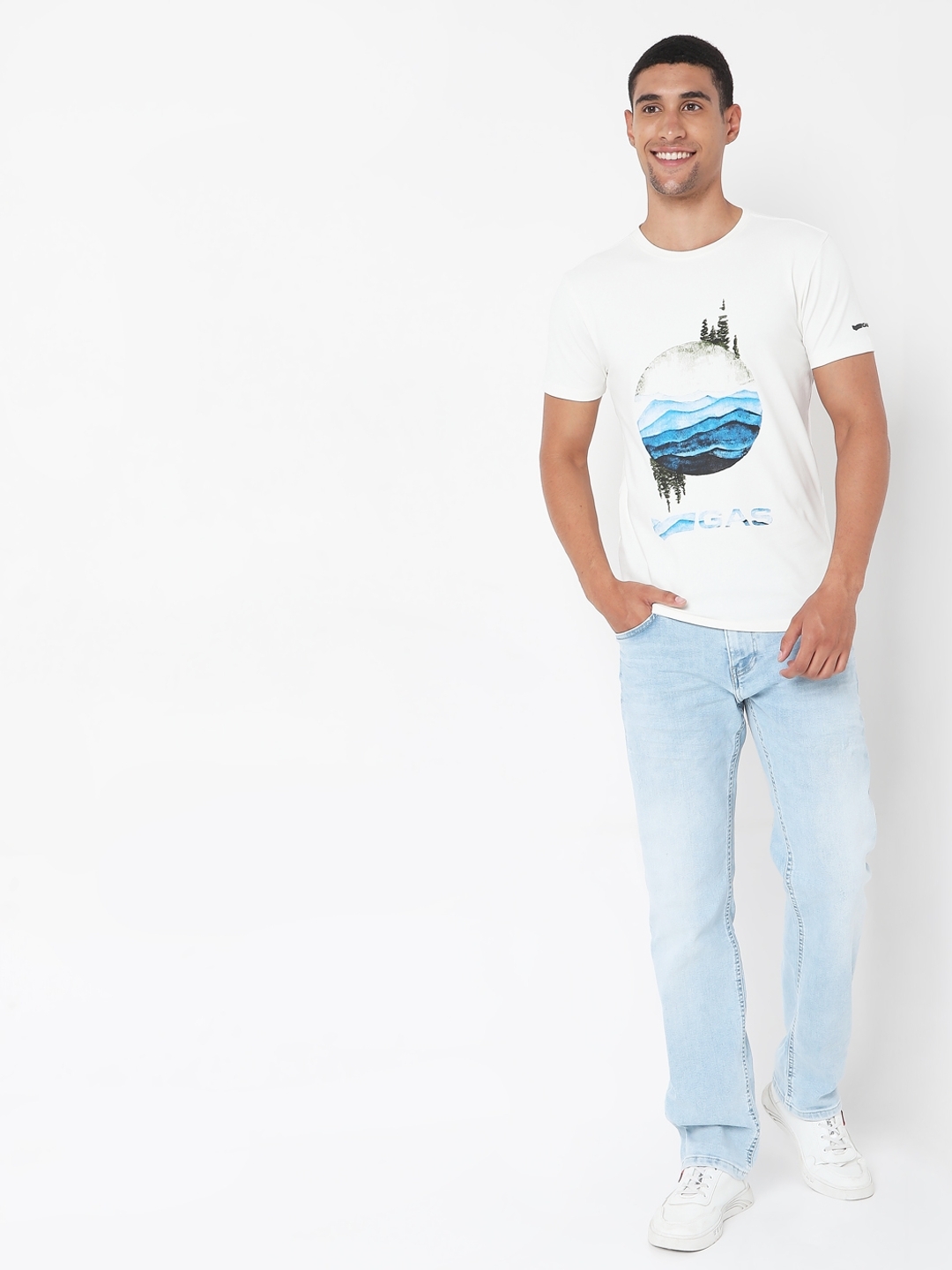 Scuba Water Slim Fit Crew-Neck T-shirt