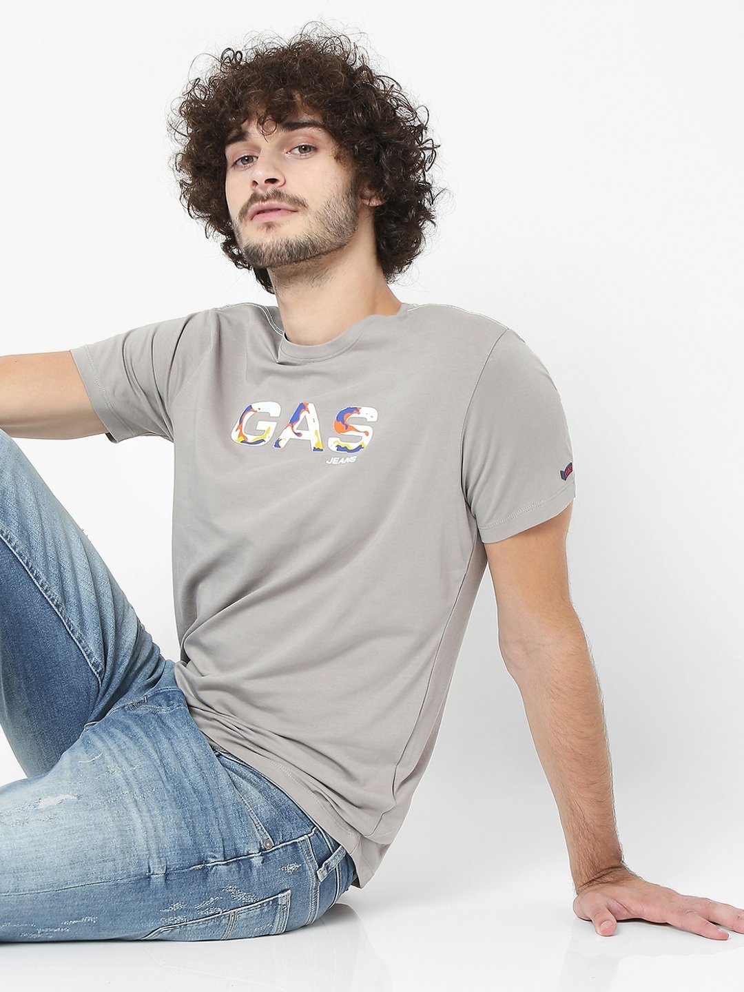 Scuba Logo Print Slim Fit Crew-Neck T-shirt