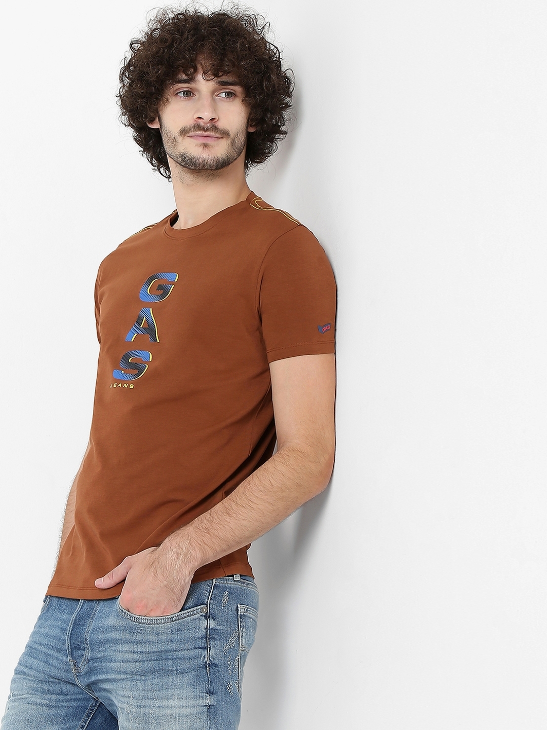 Scuba Duo Logo Print Slim Fit Crew-Neck T-shirt