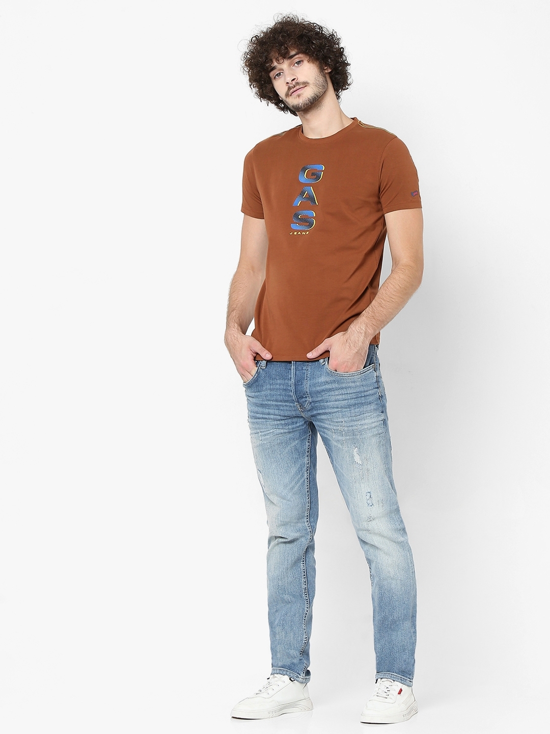 Scuba Duo Logo Print Slim Fit Crew-Neck T-shirt