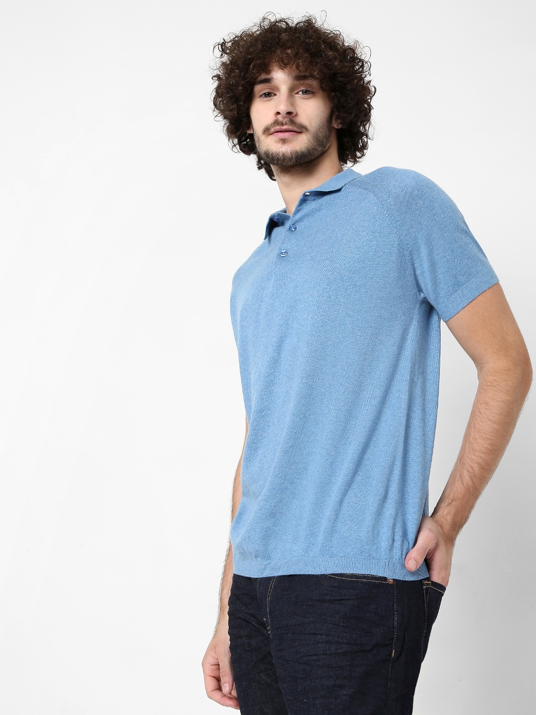 Axel Slim Fit Heathered Polo T-shirt