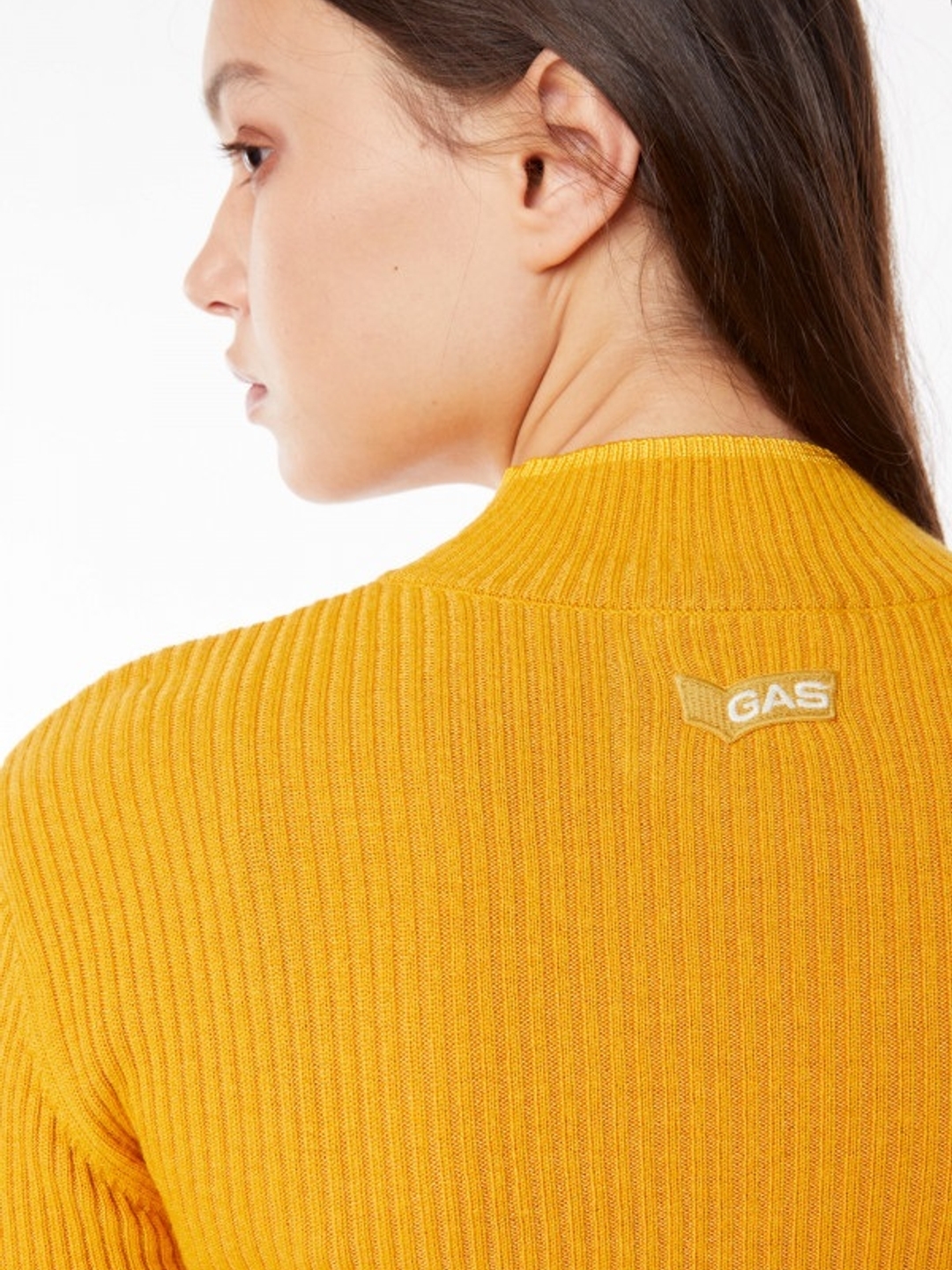 High-Neck Ribbed Pullover