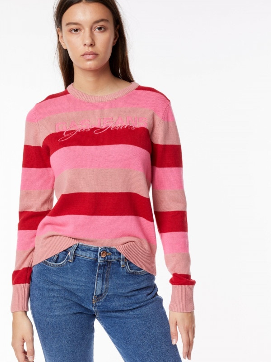 Striped Pullover with Signature Branding