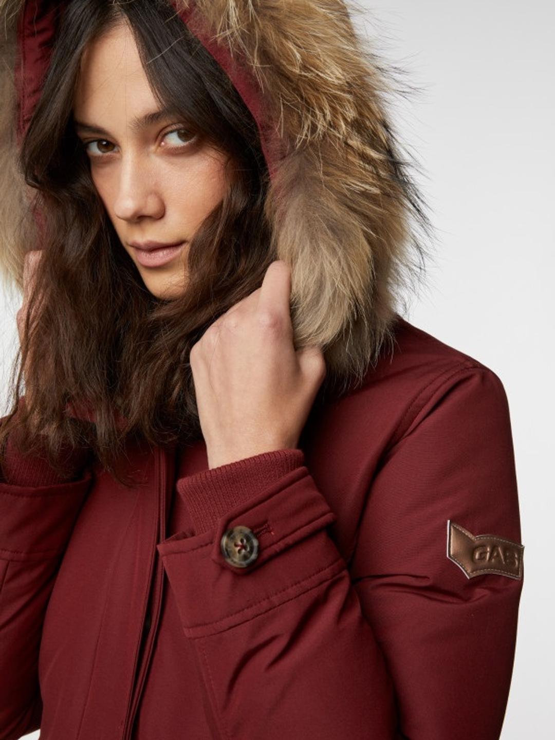 Zip-Front Jacket with Faux-Fur Hoodie