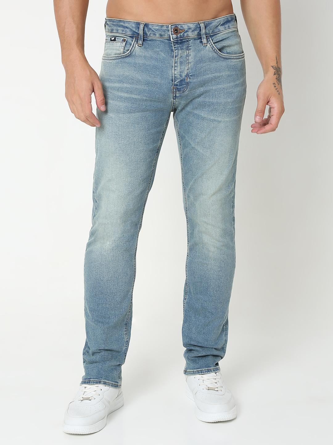 Toki Slim Straight Fit Solid Denim