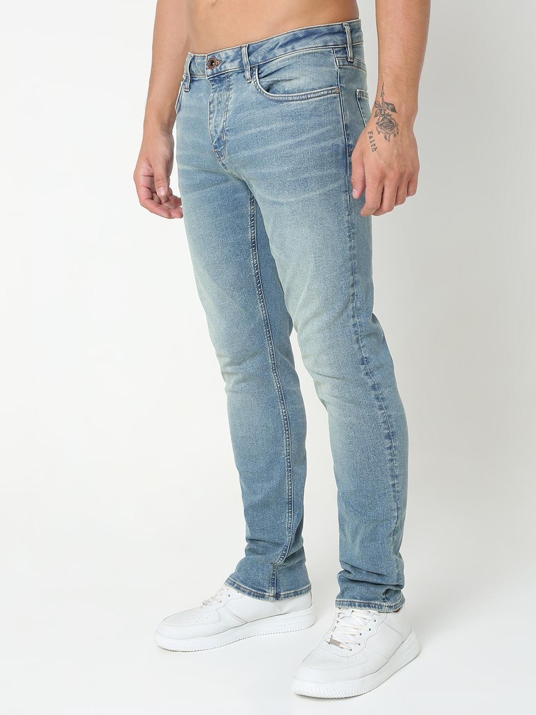 Toki Slim Straight Fit Solid Denim