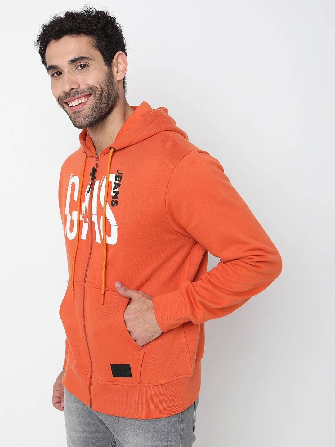 Vince Tex Apricot Orange Cotton Sweatshirt