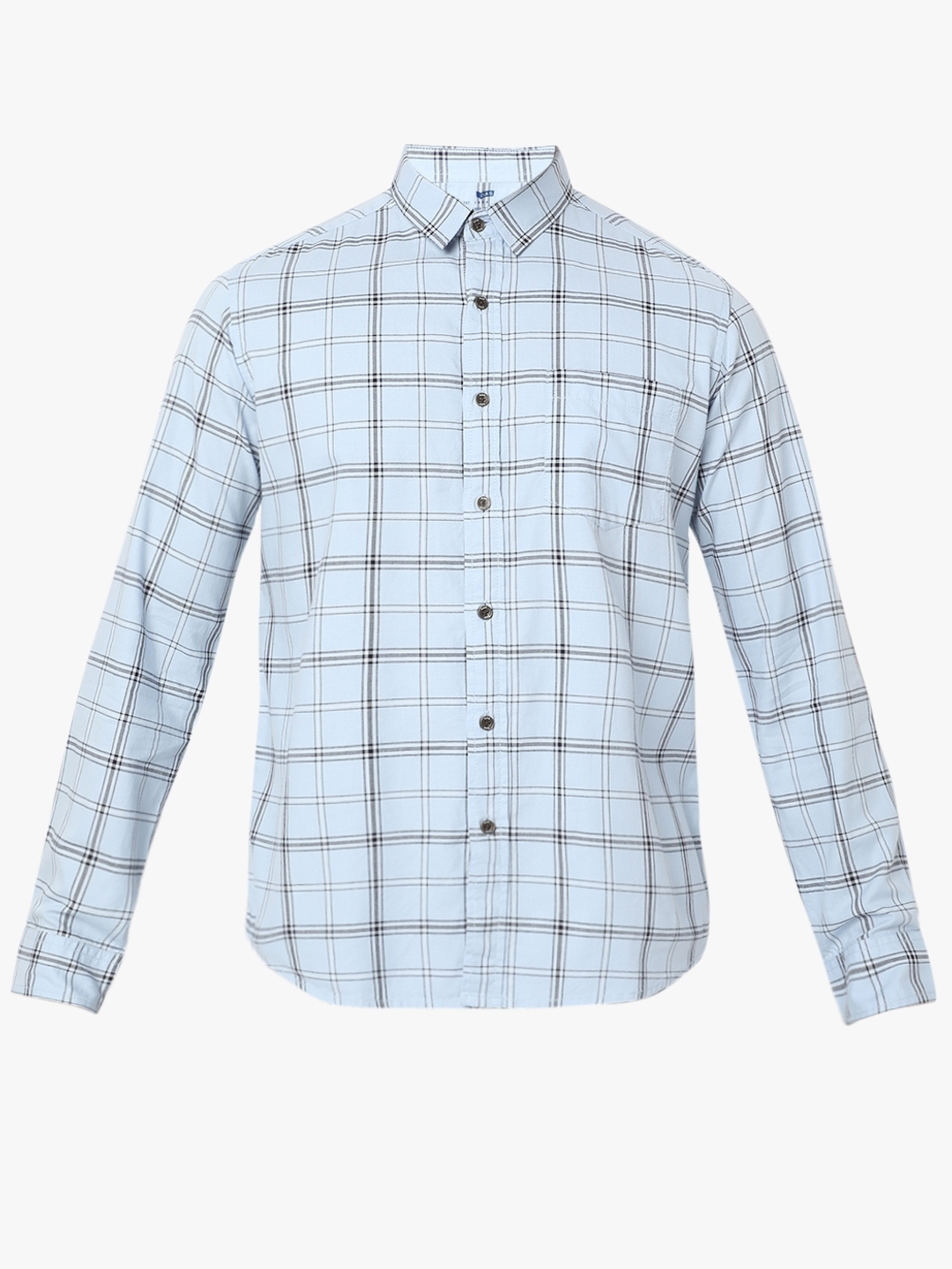 Regular Fit Sky Blue Cotton Shirt