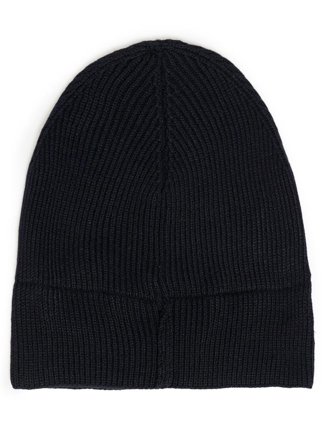 Comfy Cotton Rib Structure Varsity Beanie