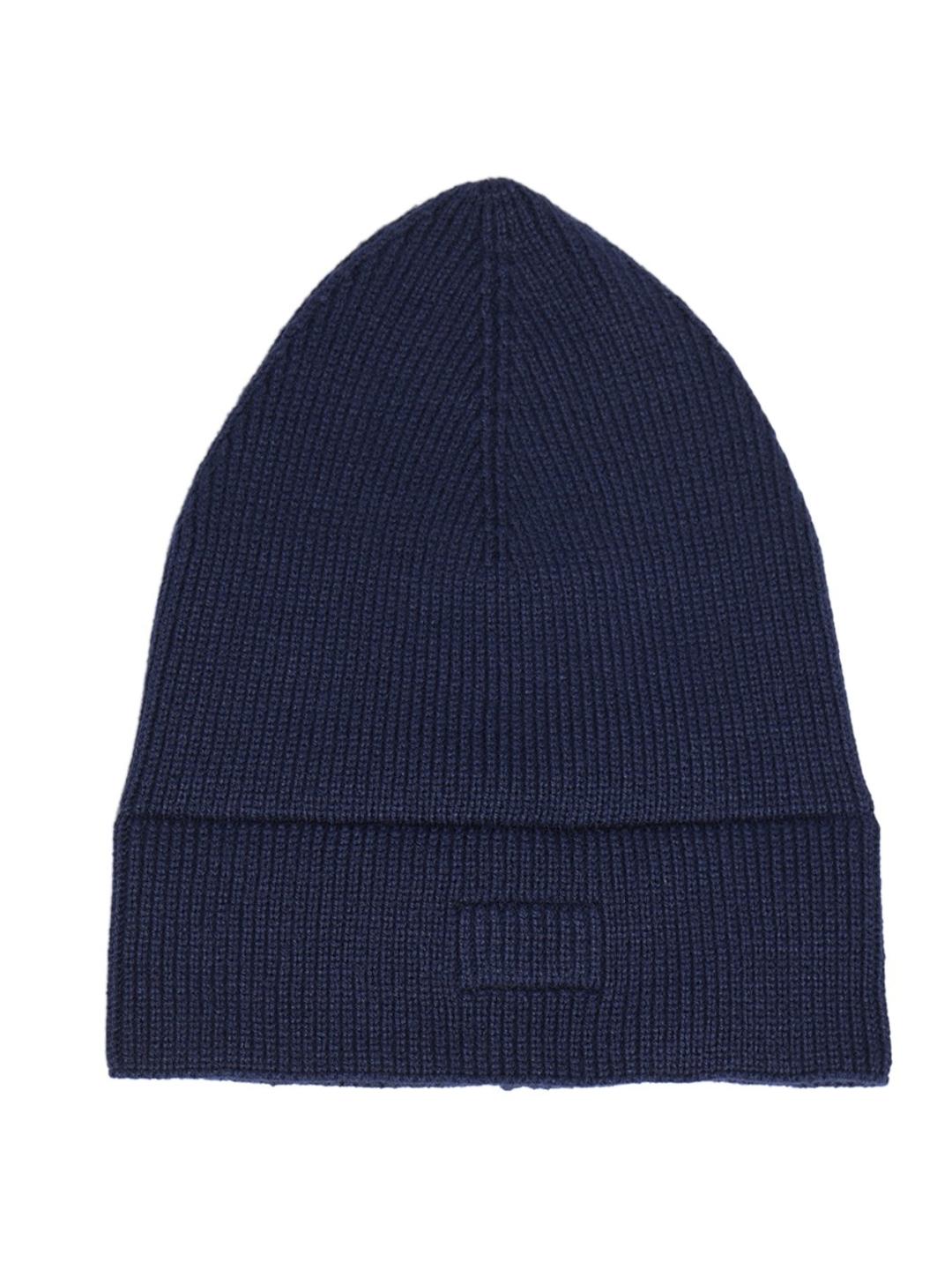 Comfy Cotton Rib Structure Varsity Beanie