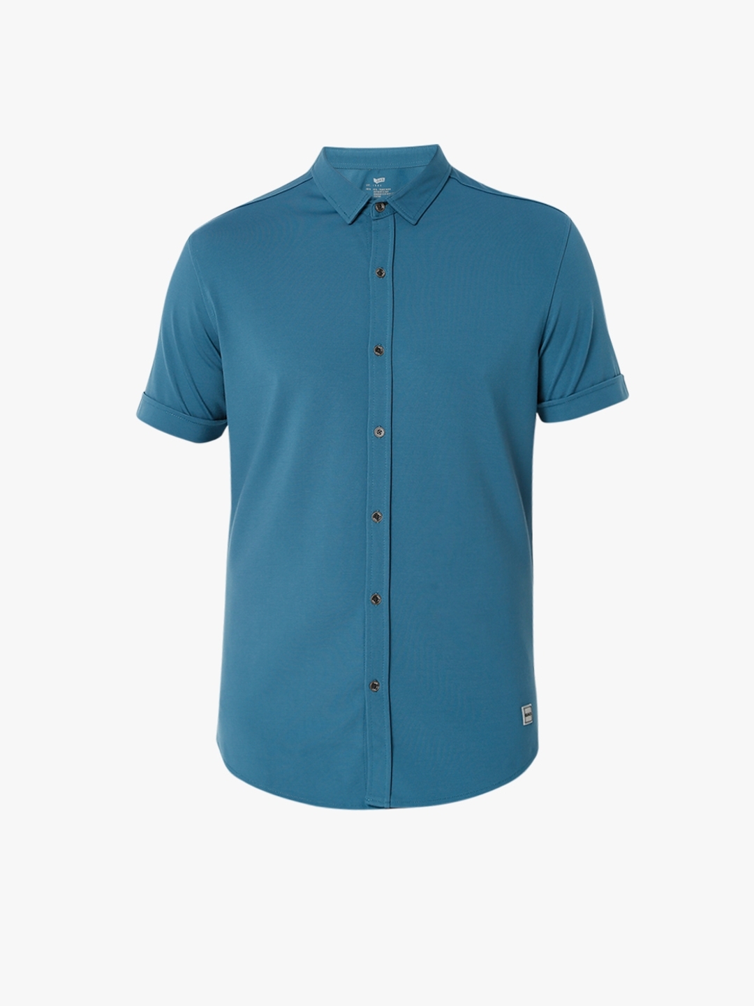 Slim Fit Shirt with Spread Collar