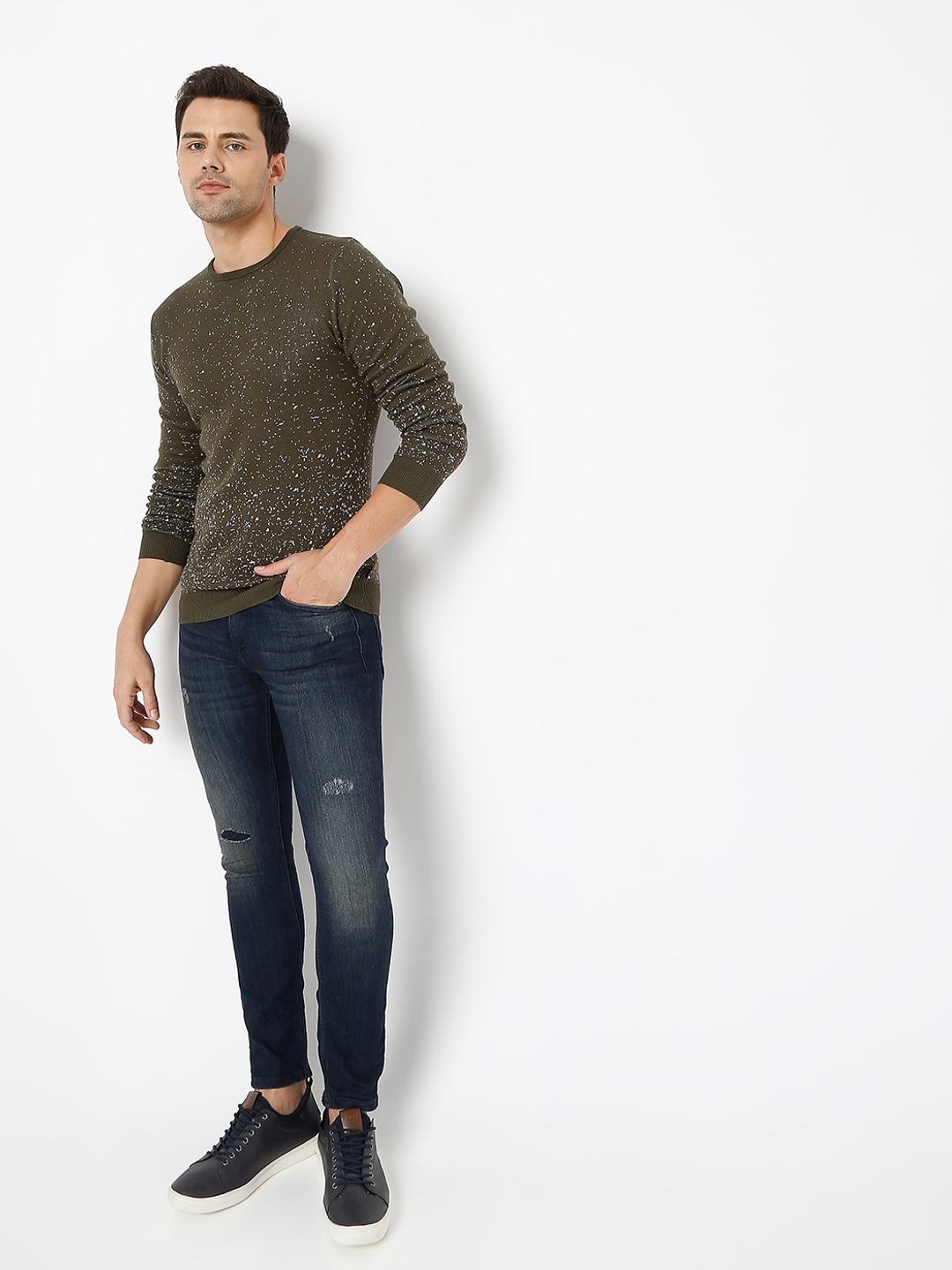 Kristo Knitted Slim Fit Sweater