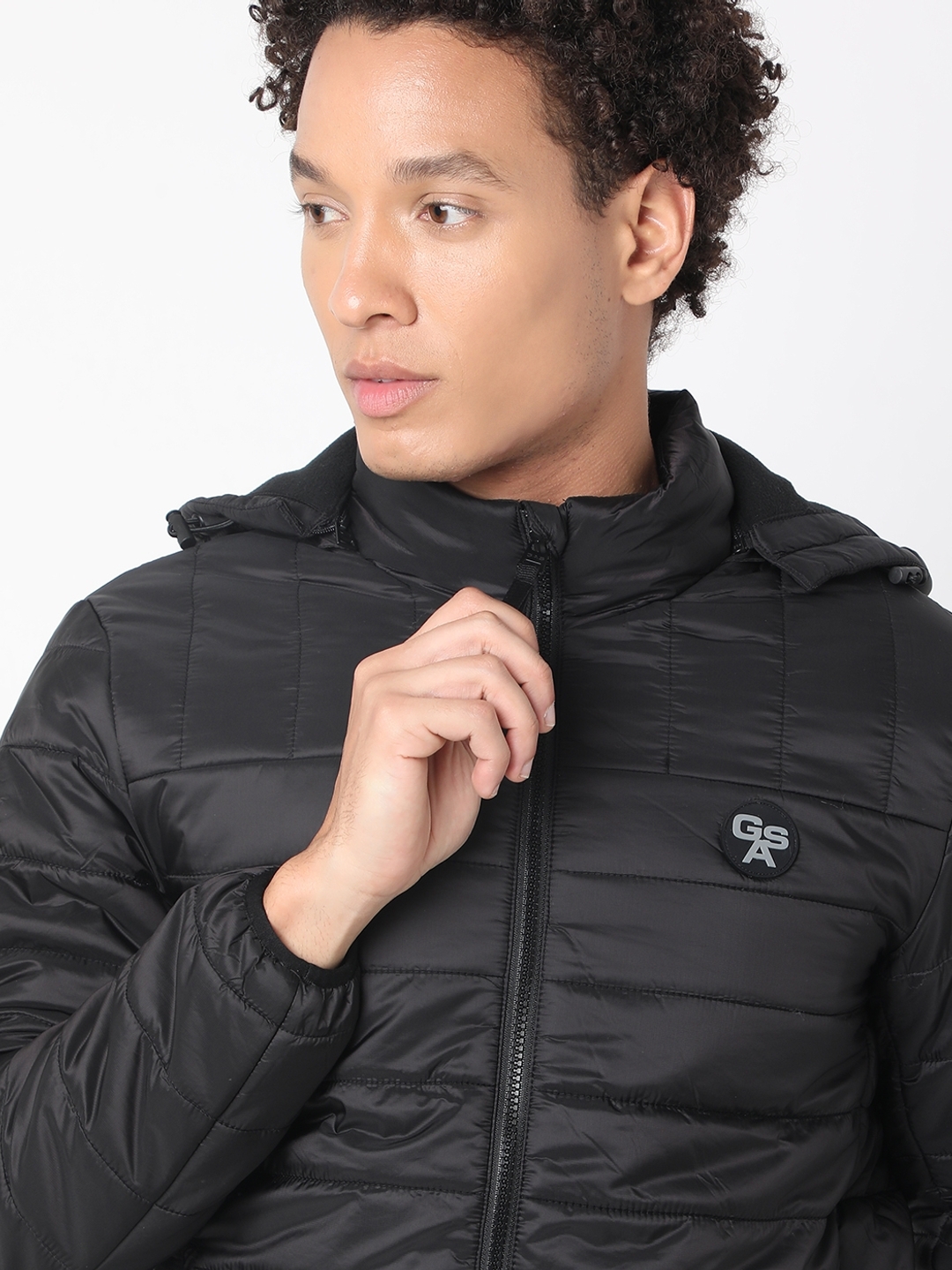 Regular Fit Full Sleeve Hooded Neck Solid Nylon Jacket