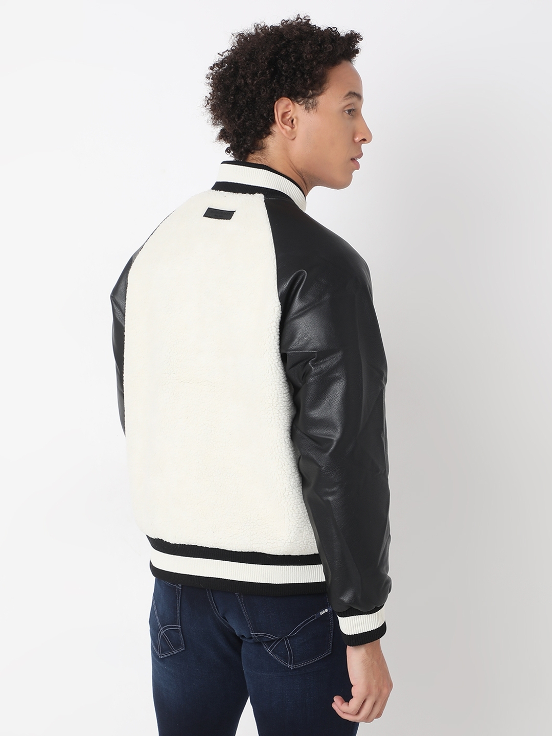 Regular Fit Full Sleeve Pointed Collar Colourblock - Jacket