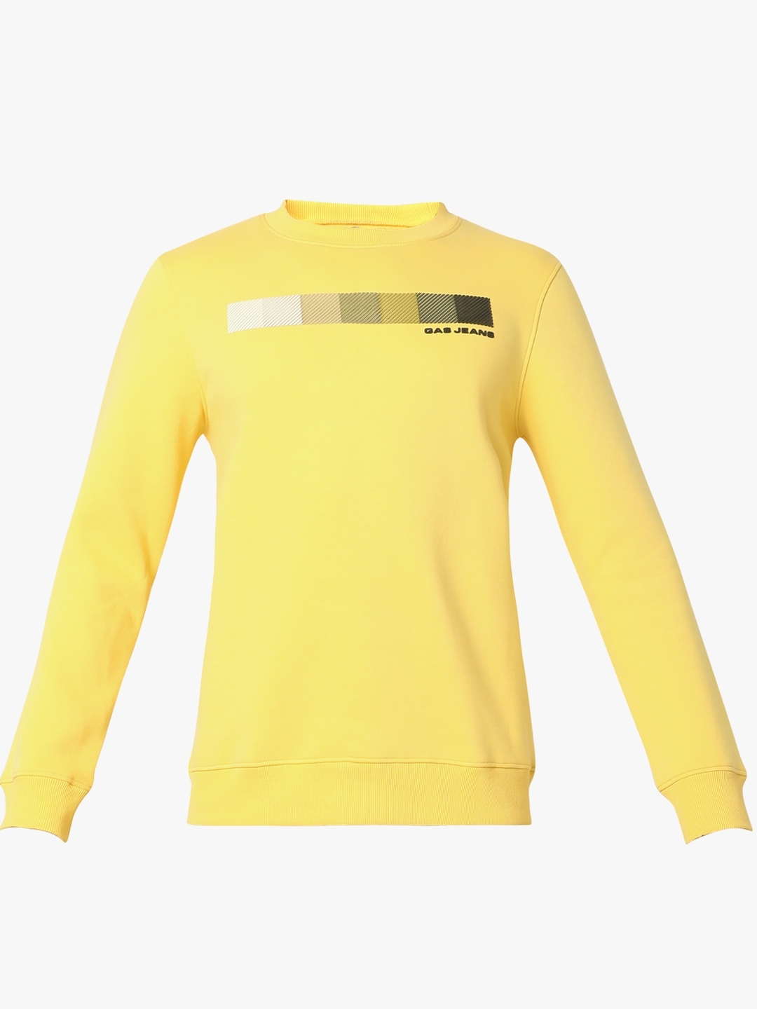 Regular Fit Full Sleeve Rib Neck Graphic Polycotton Sweatshirts