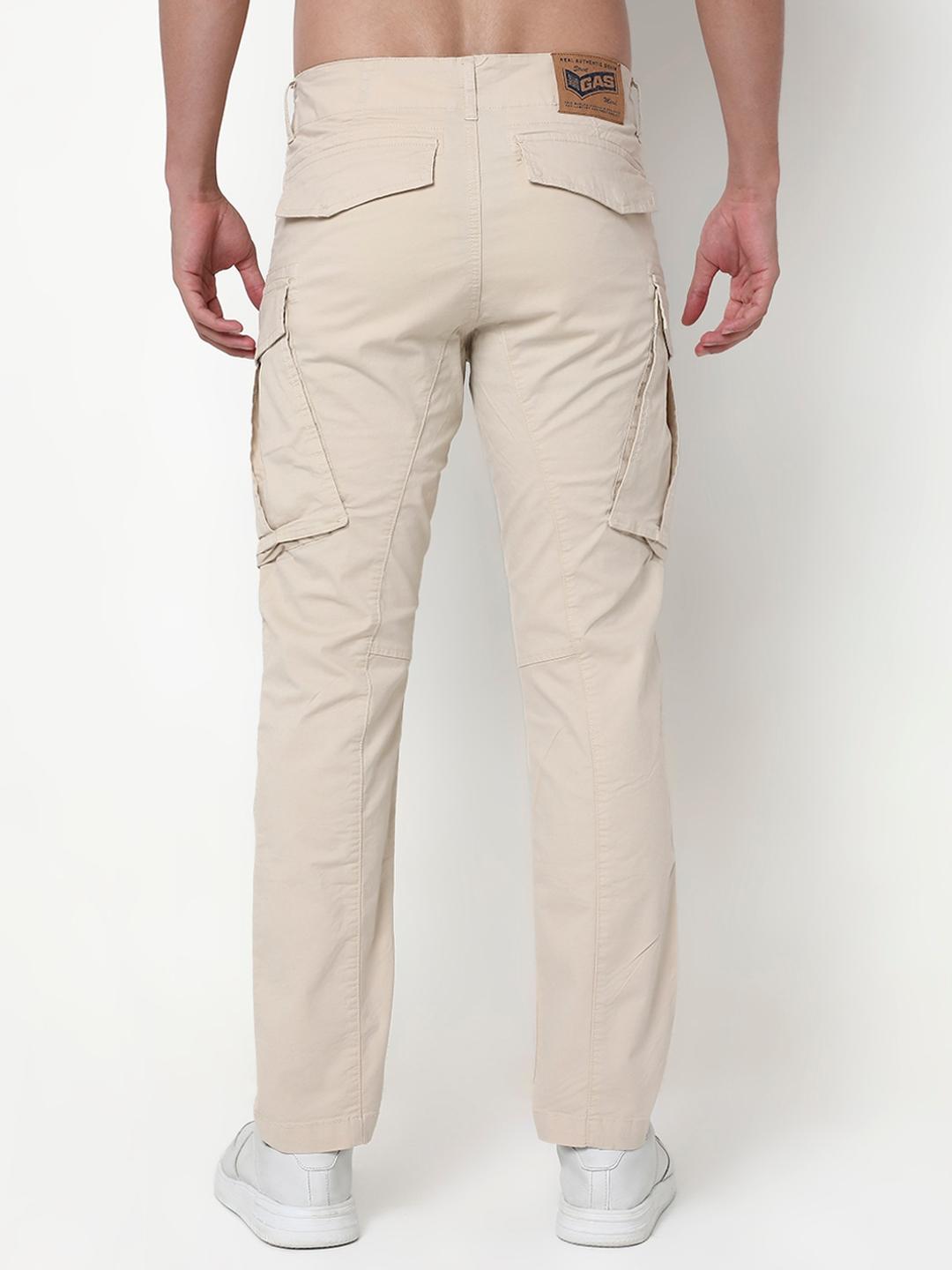 Regular Tapered Fit Solid Cotton Lycra Trousers