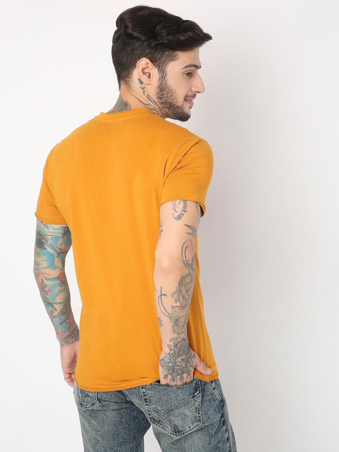 Slim Fit Half Sleeve Solid T-Shirt