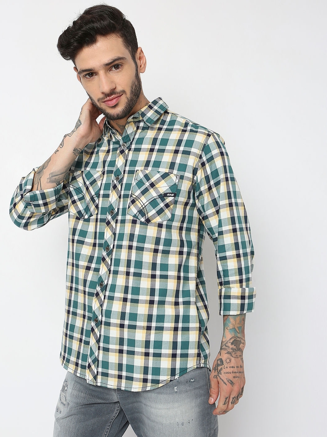 Regular Fit Full Sleeve Checks Shirts