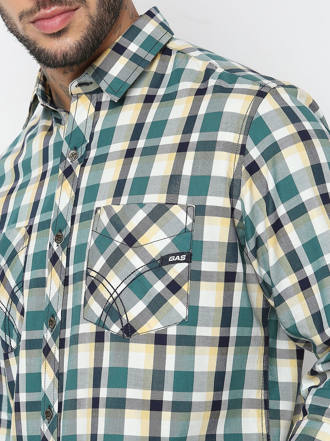 Regular Fit Full Sleeve Checks Shirts