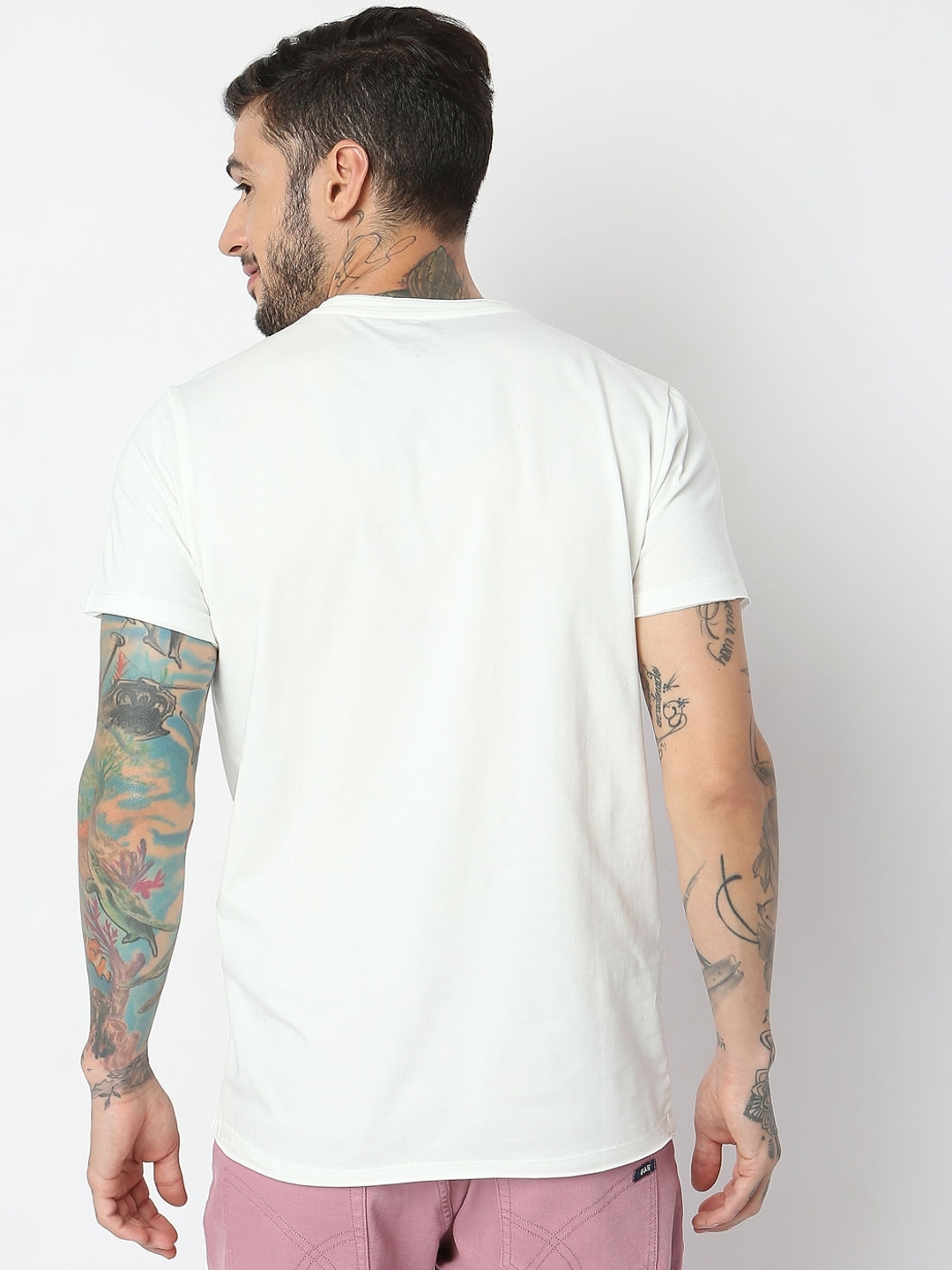 Slim Fit Half Sleeve Solid T-Shirt