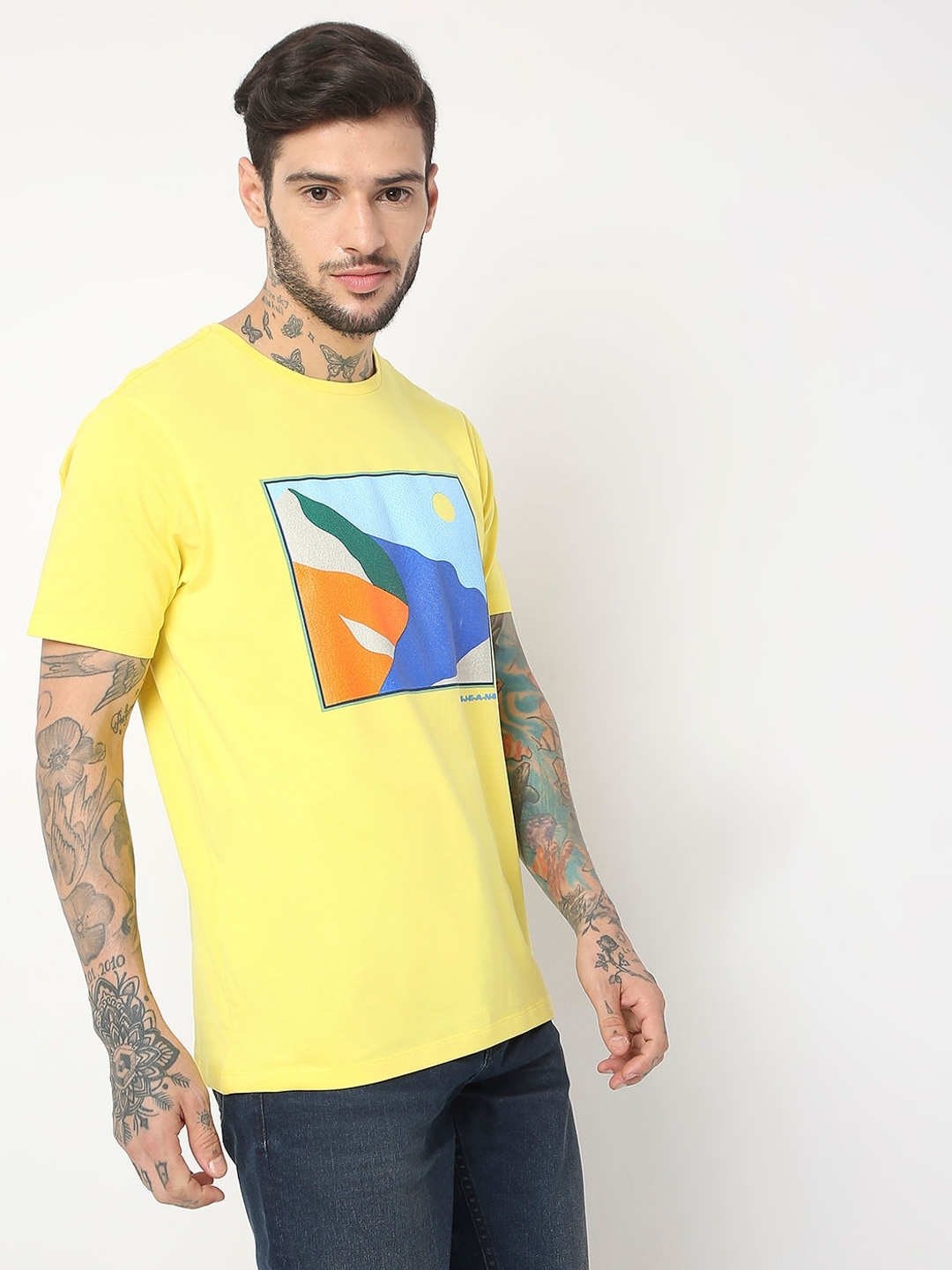 Regular Fit Half Sleeve Printed T-Shirt