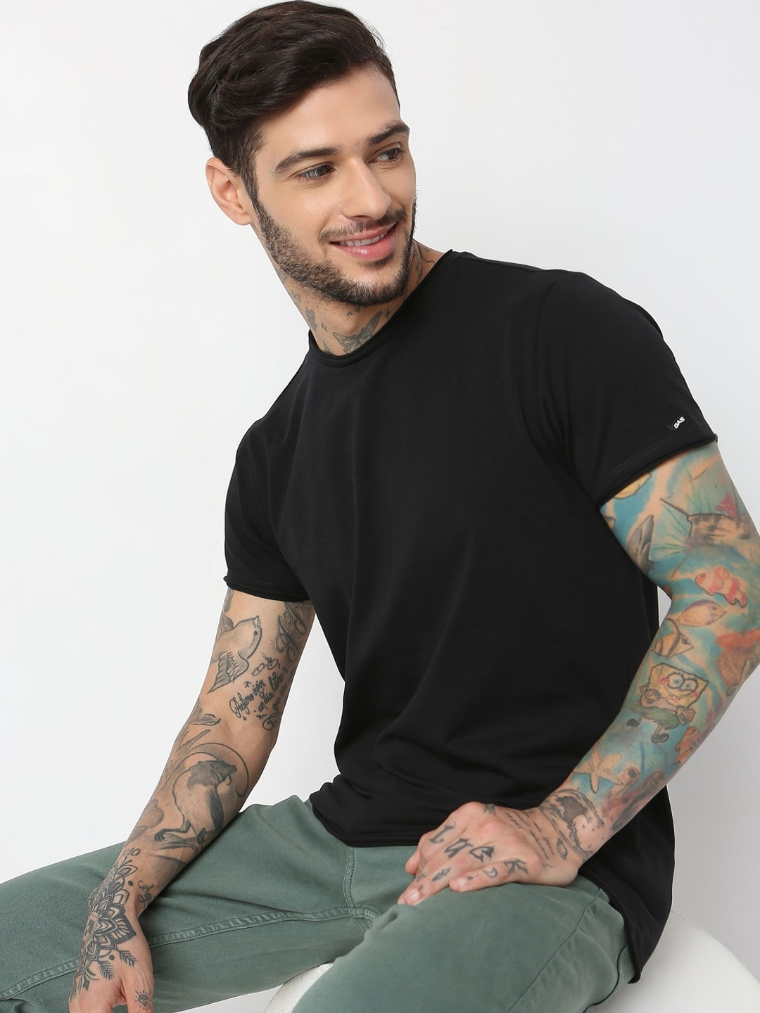 Slim Fit Half Sleeve Solid T-Shirt