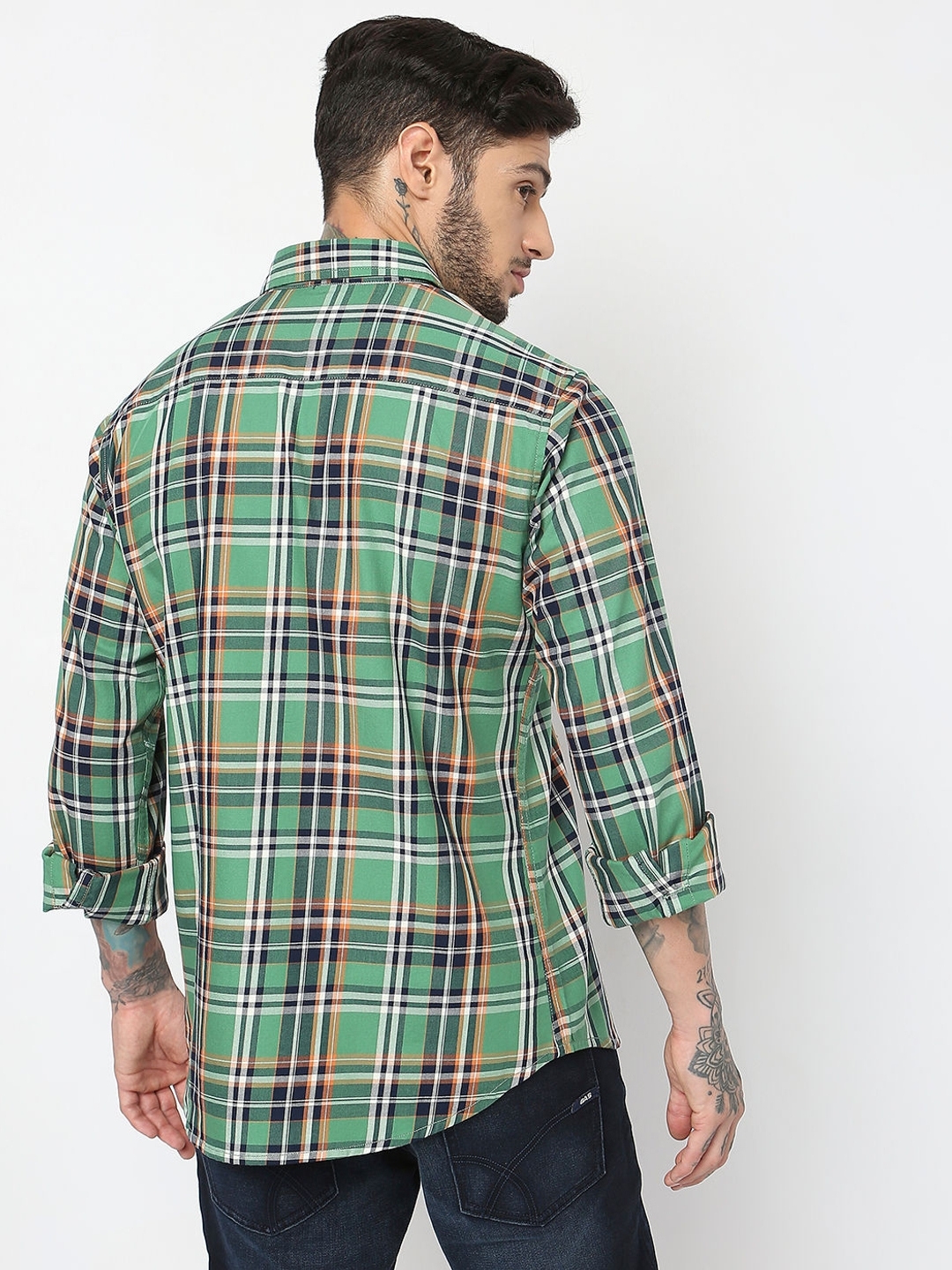 Regular Fit Full Sleeve Checks Shirts