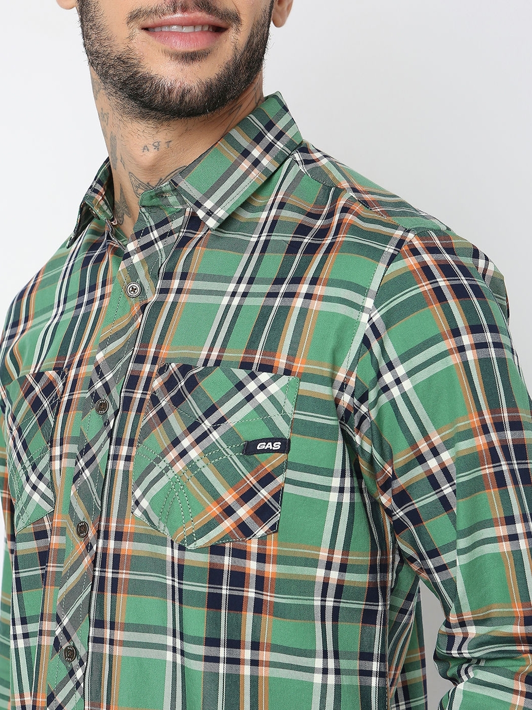 Regular Fit Full Sleeve Checks Shirts