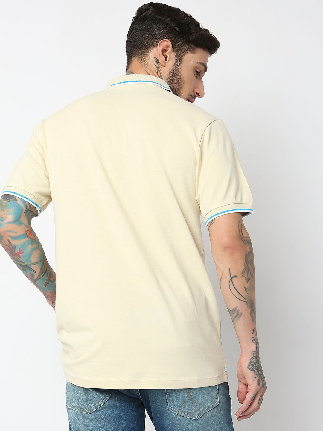 Regular Fit Half Sleeve Solid Polo T-Shirt