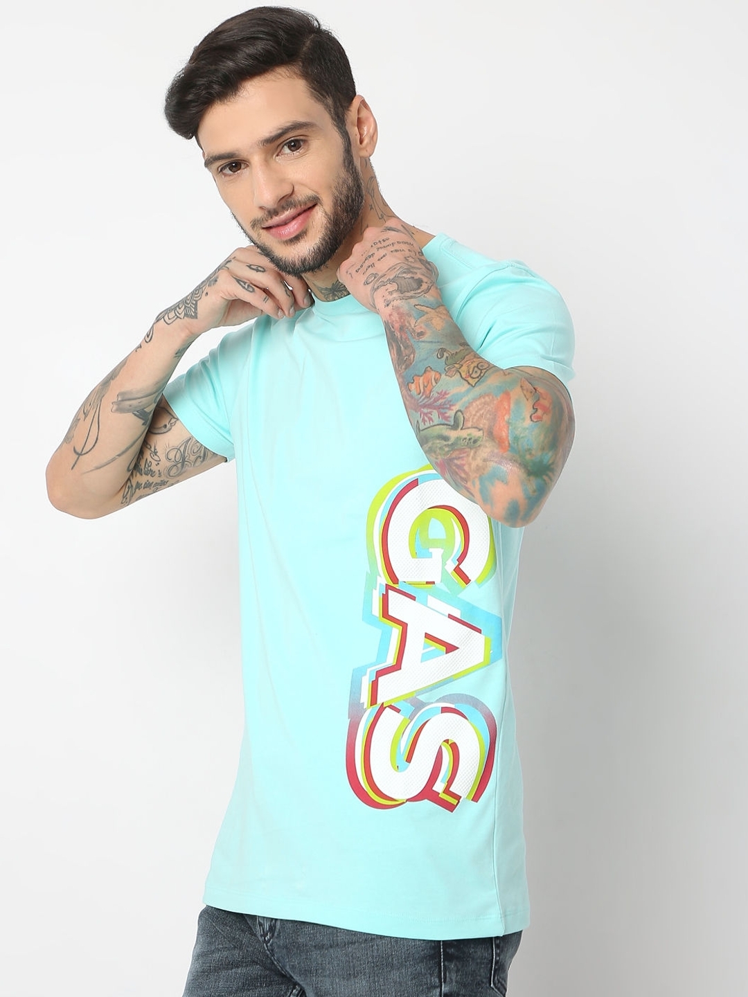 Slim Fit Half Sleeve Printed T-Shirt