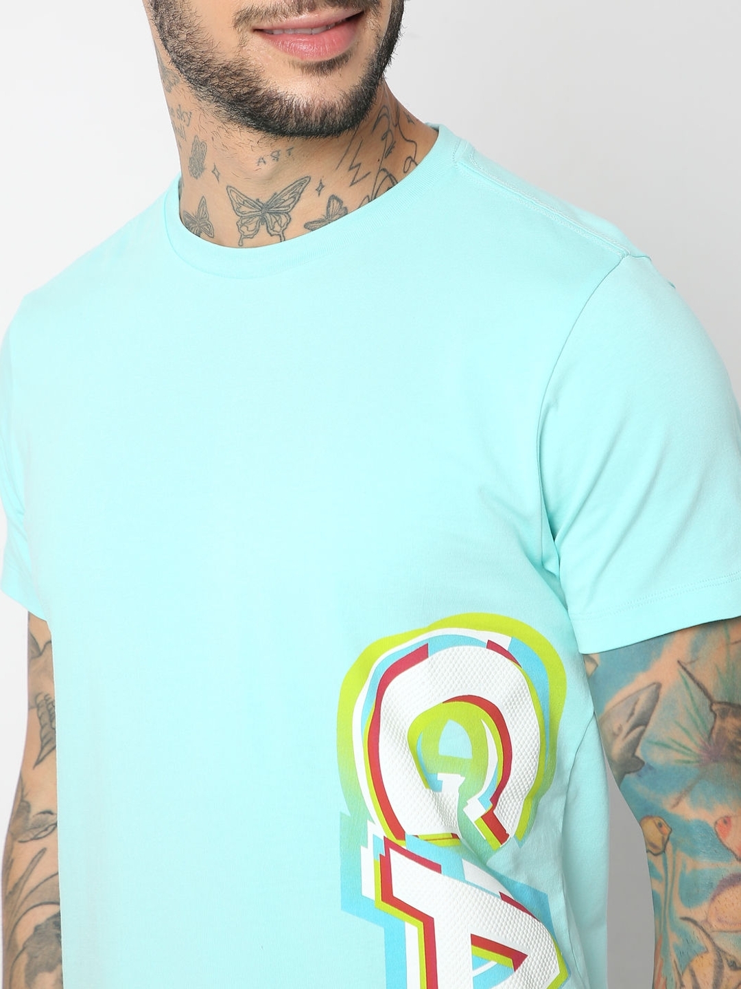 Slim Fit Half Sleeve Printed T-Shirt