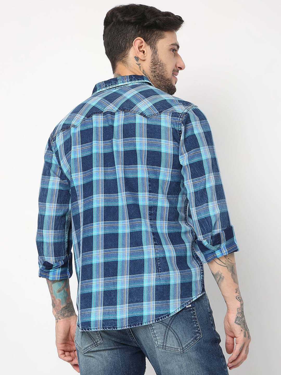 Regular Fit Full Sleeve Checks Shirts