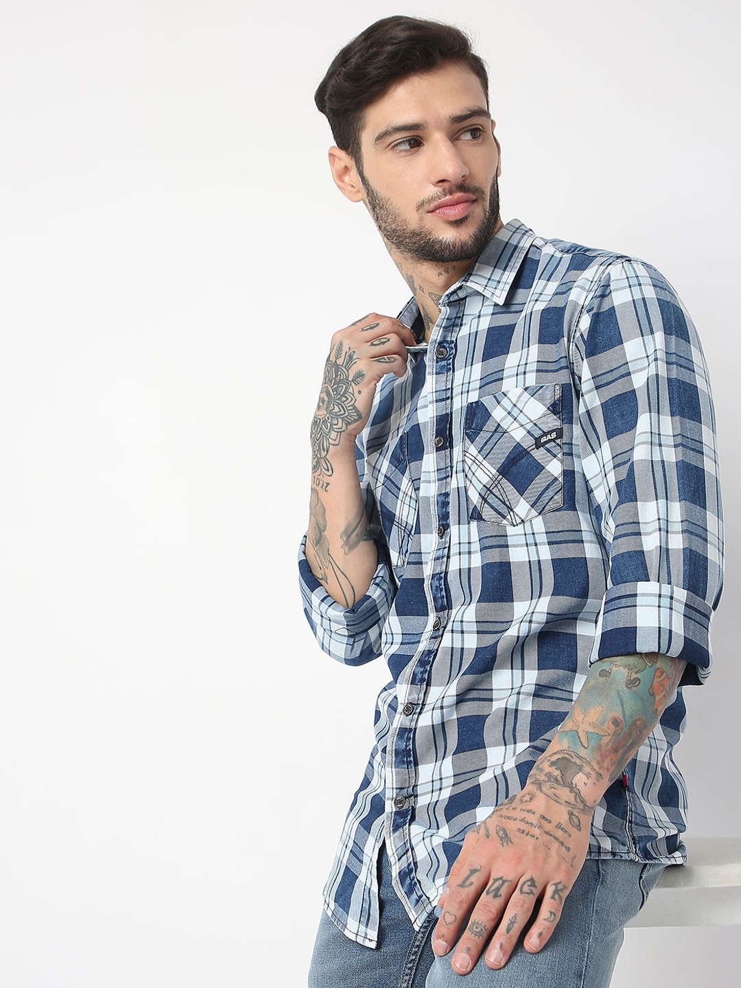 Regular Fit Full Sleeve Checks Shirts