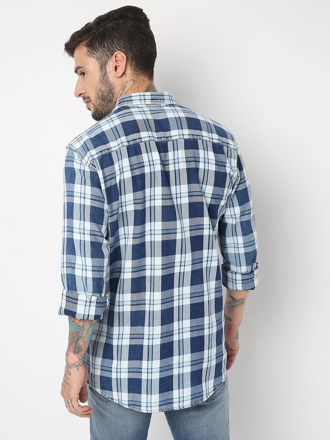 Regular Fit Full Sleeve Checks Shirts