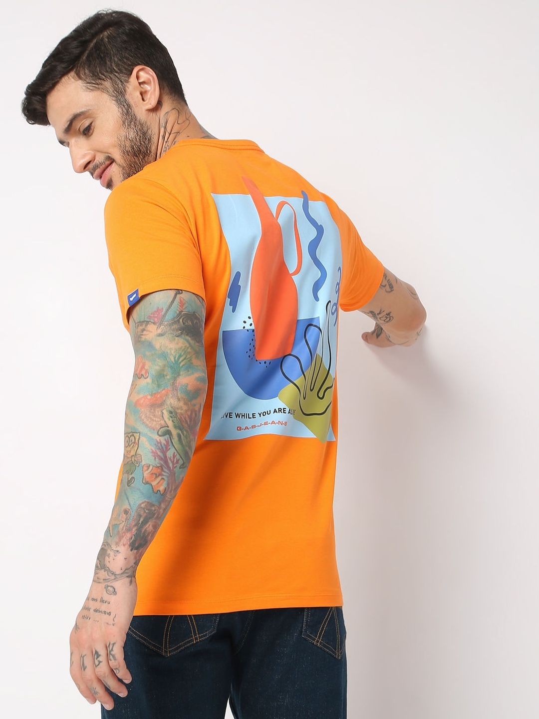 Slim Fit Half Sleeve Printed T-Shirt