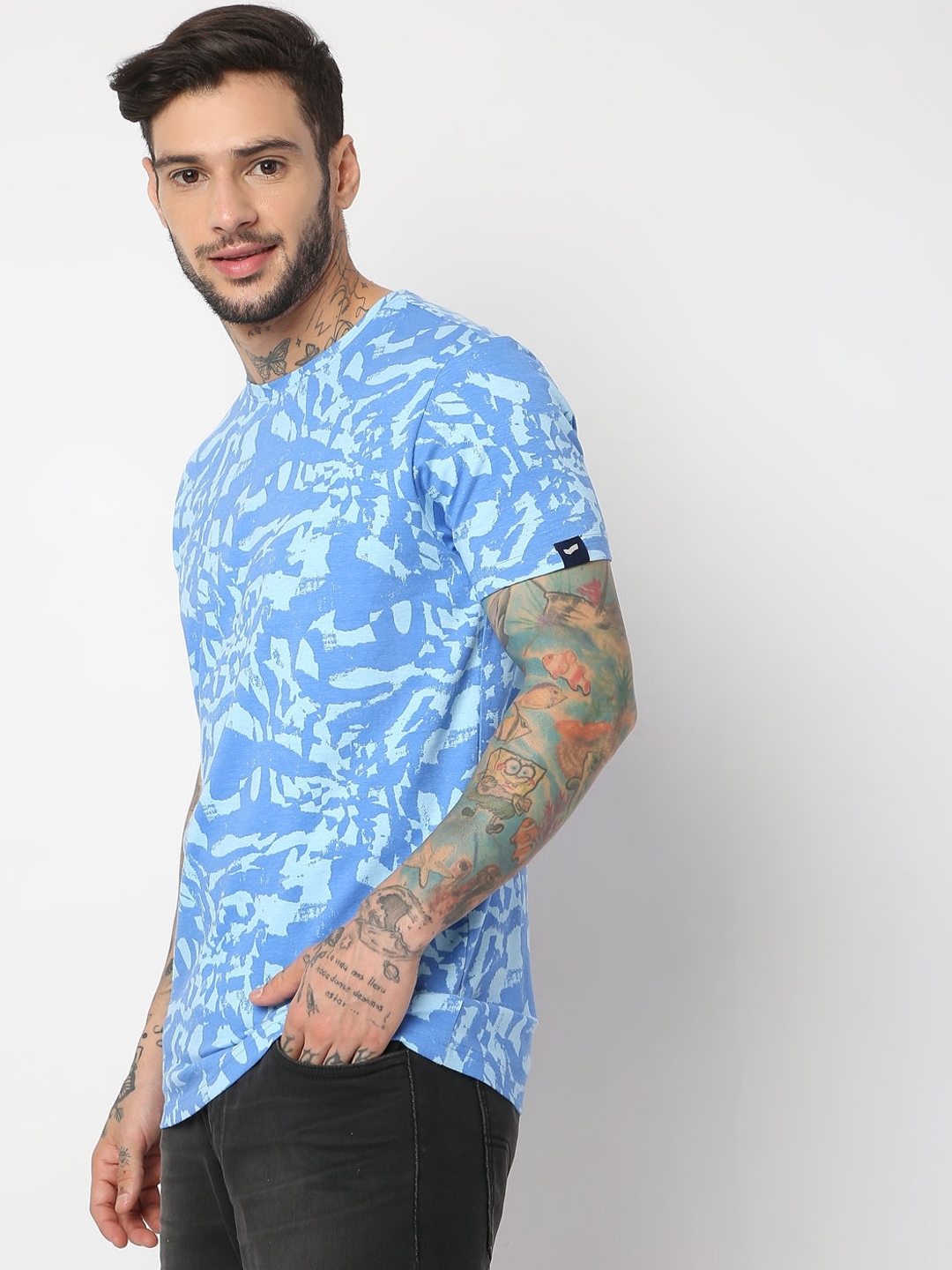 Slim Fit Half Sleeve Printed T-Shirt