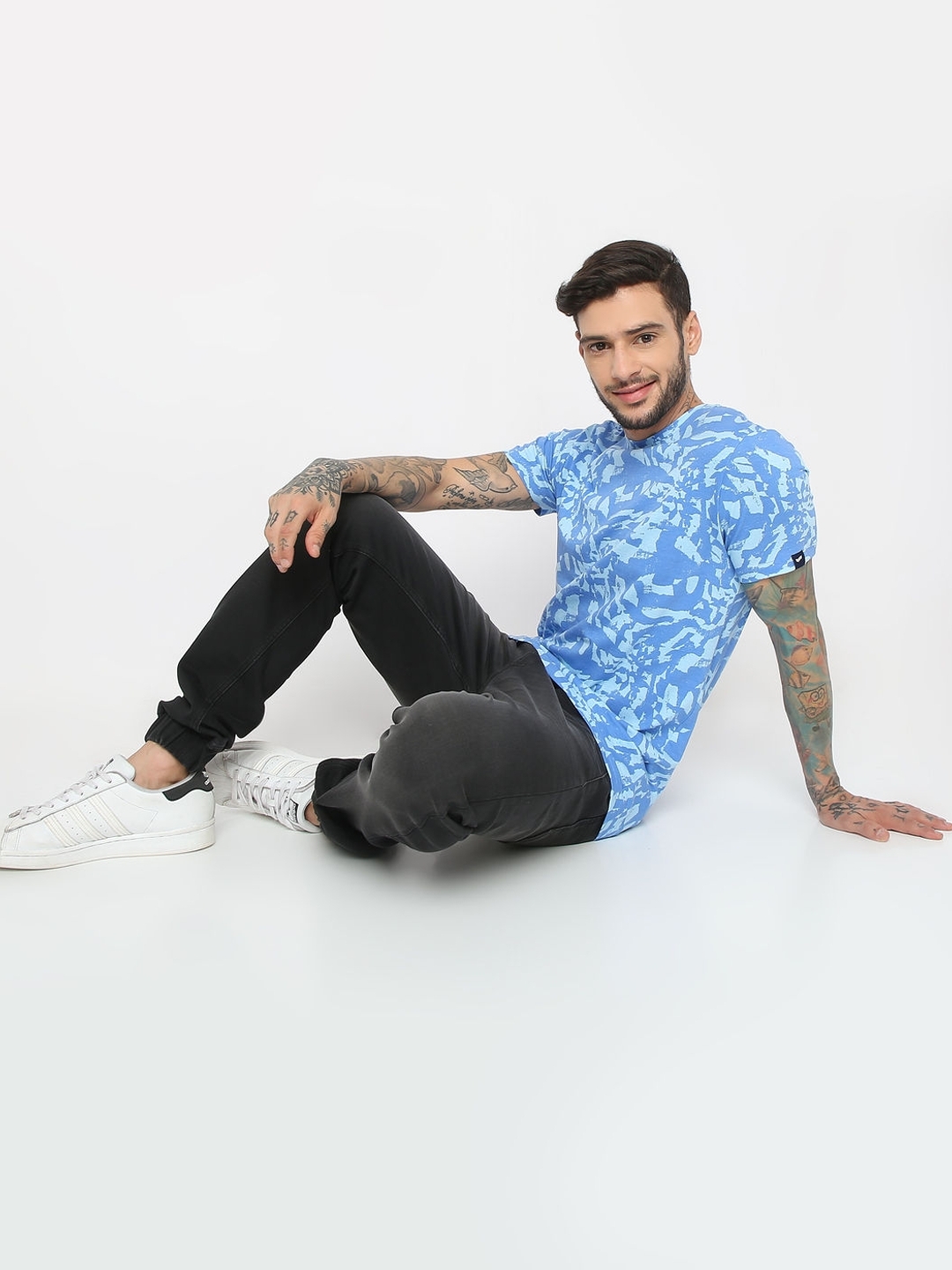 Slim Fit Half Sleeve Printed T-Shirt