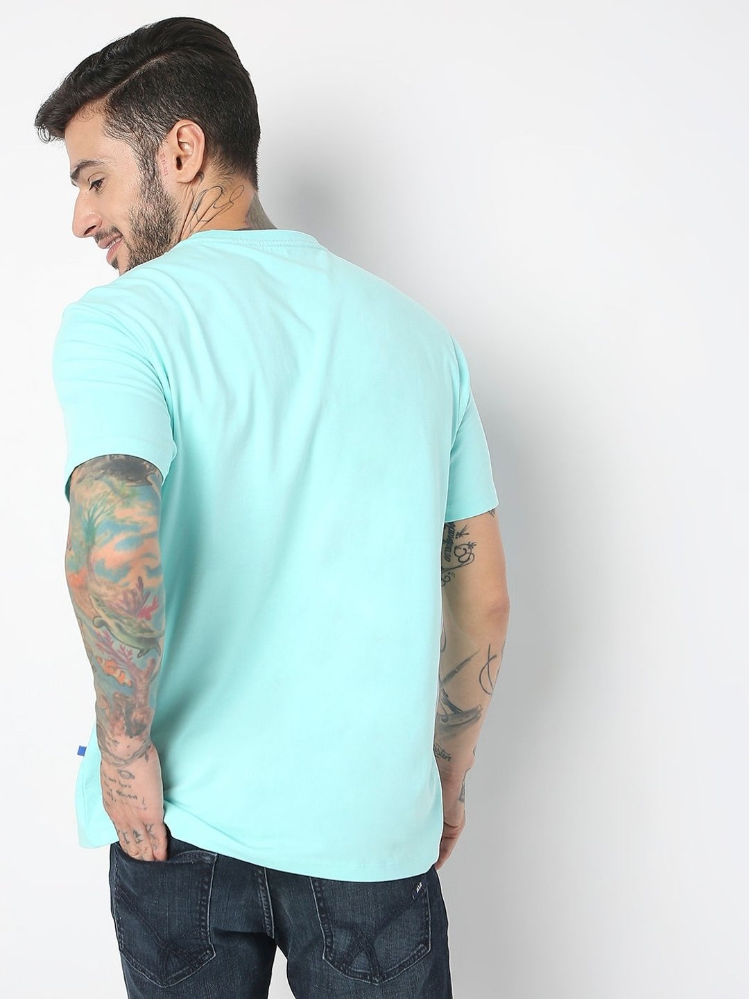 Regular Fit Half Sleeve Solid T-Shirt