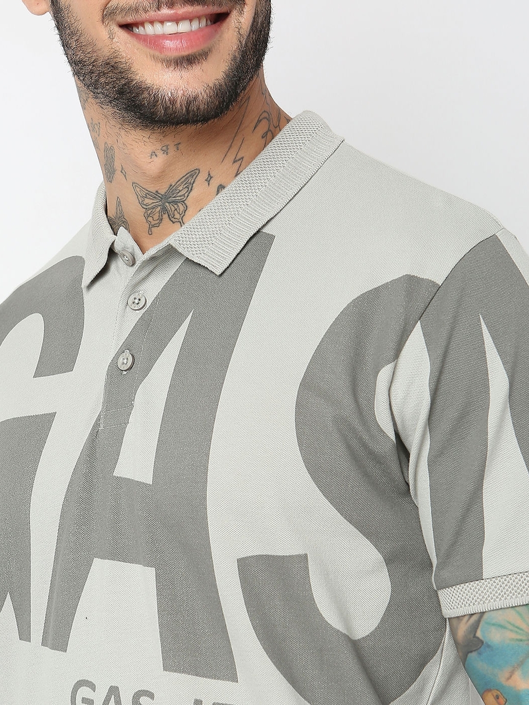 Regular Fit Half Sleeve Printed Polo T-Shirt