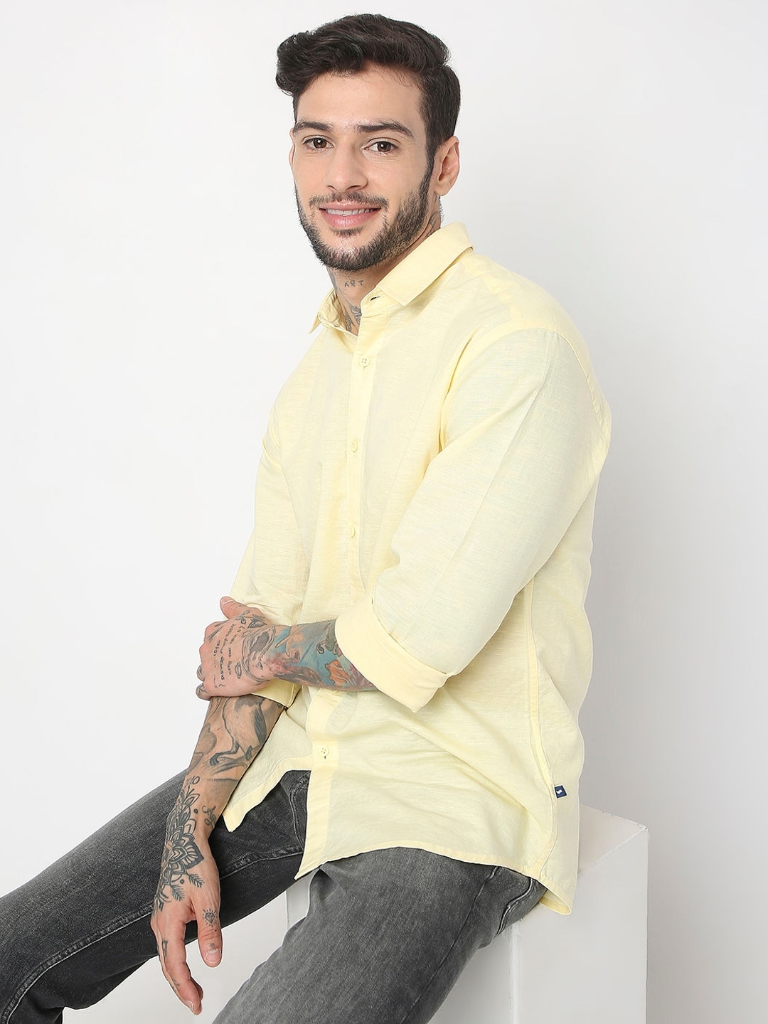 Regular Fit Full Sleeve Solid Shirts