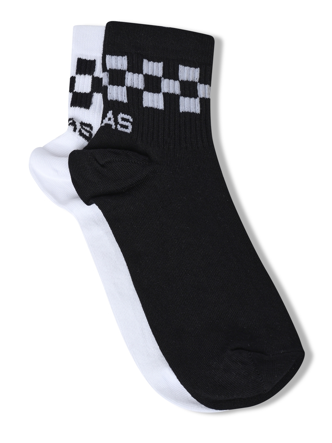 RETO IN Black & White Check Socks (Pack of 2)
