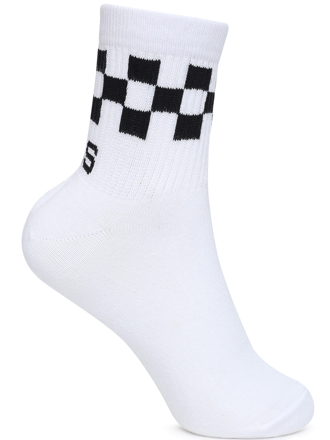 RETO IN Black & White Check Socks (Pack of 2)